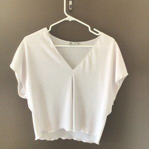 Flowy white Zara shirt